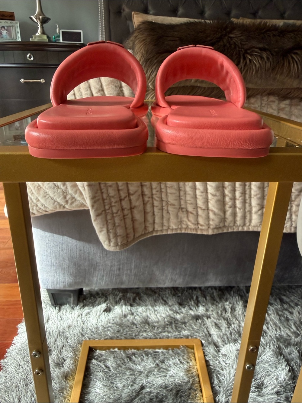 TORY BURCH DOUBLE T SPORT SLIDE -NAPPA LEATHER - Picture 4 of 7